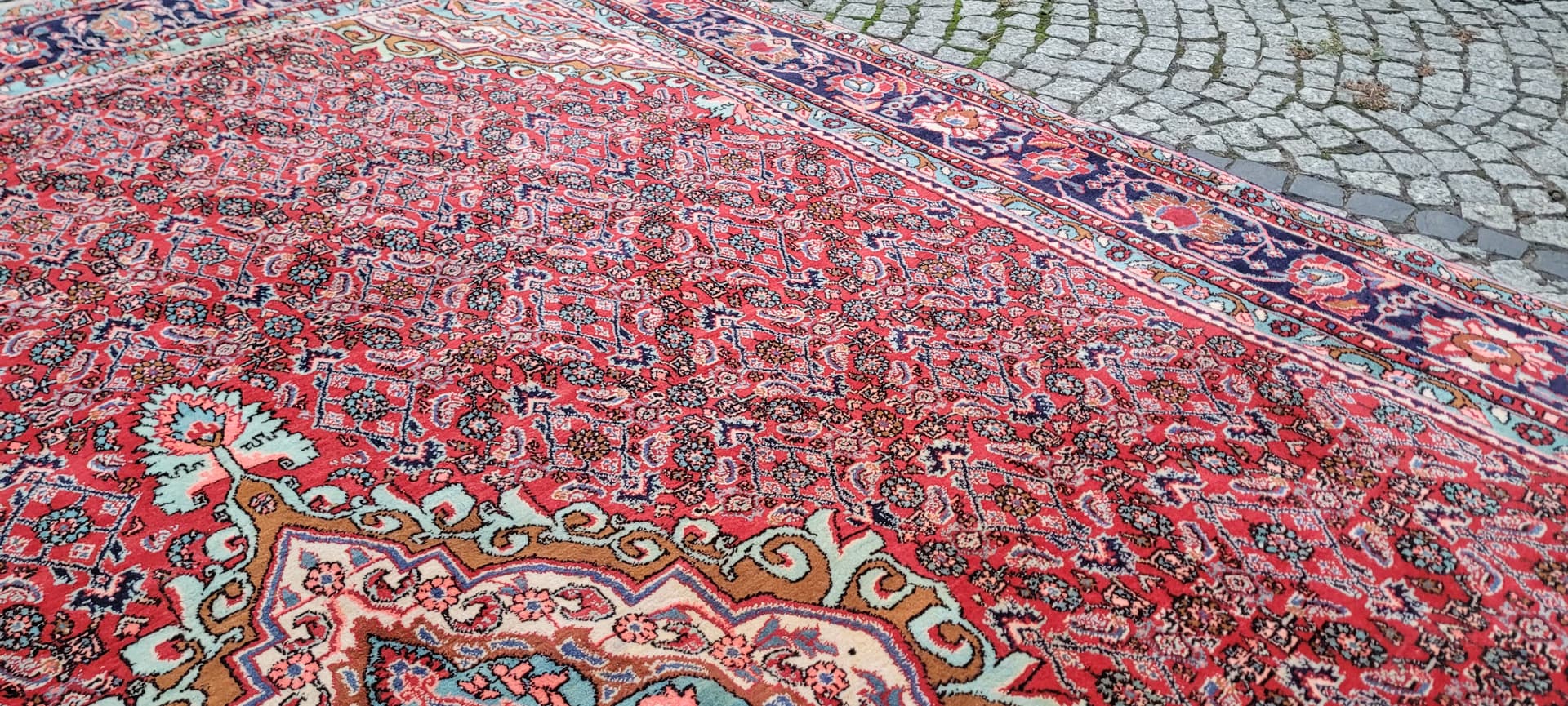 Rug Bidjar 360x225 cm, red, wool, Iran - 390062