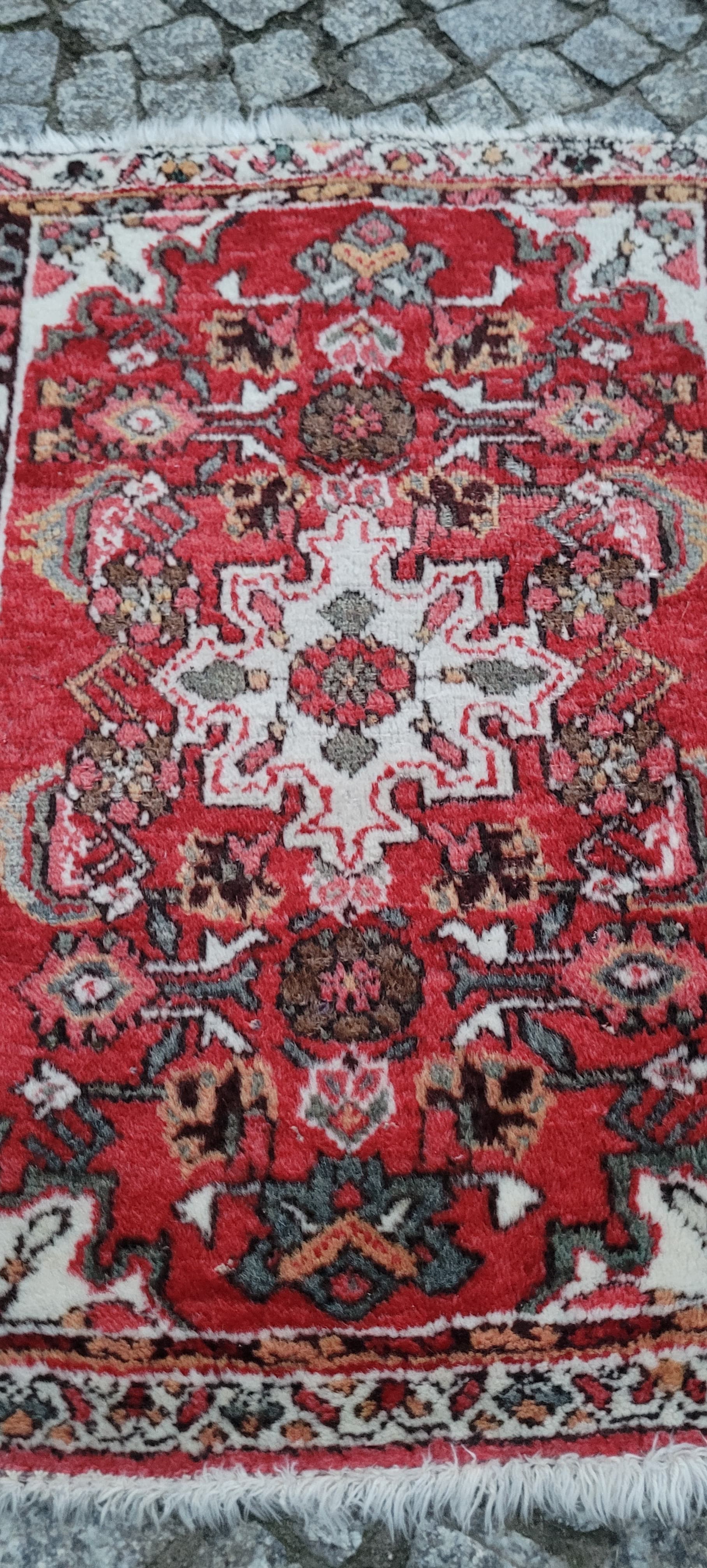 Runner rug Hamadan 85x55 cm, red, wool, Iran, early 20th c. - 390355