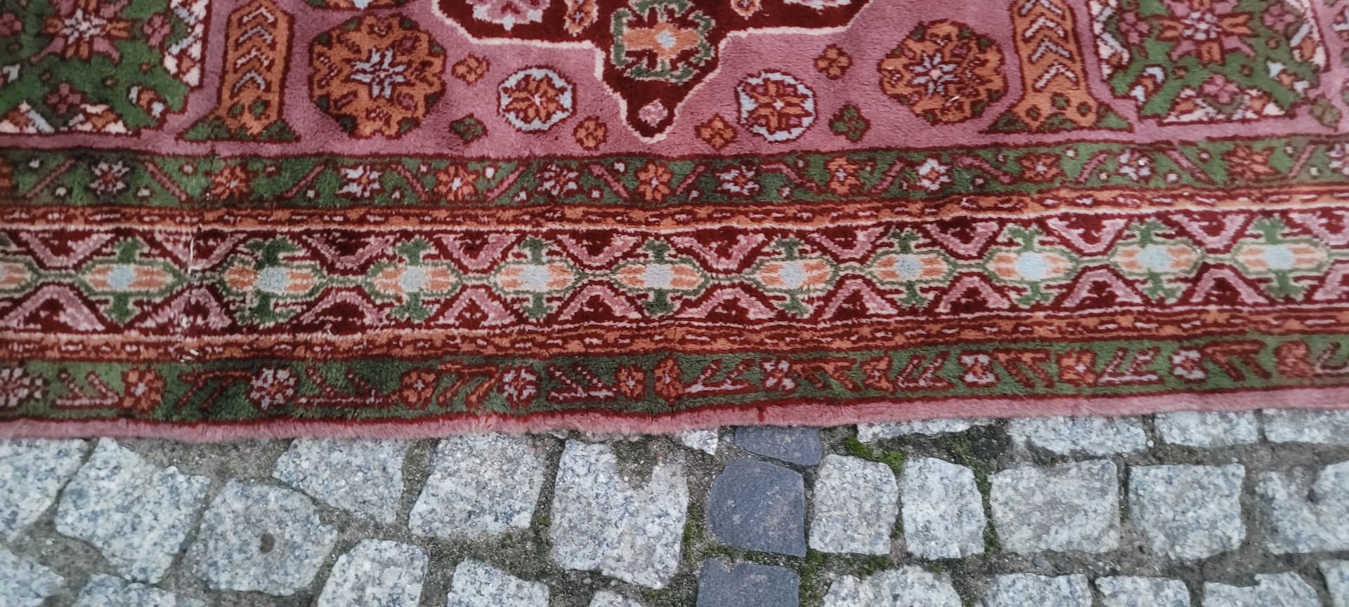 Dywan anatolijski 155x92 cm, różowy zielony czerwony beżowy niebieski pomarańczowy, wełna, Turcja - 390372