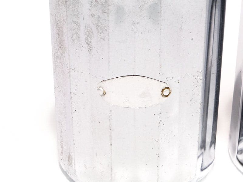 Pair of kitchen canisters Art Déco, silver chromed brass, brown ebonite, France, 1920s - 390412