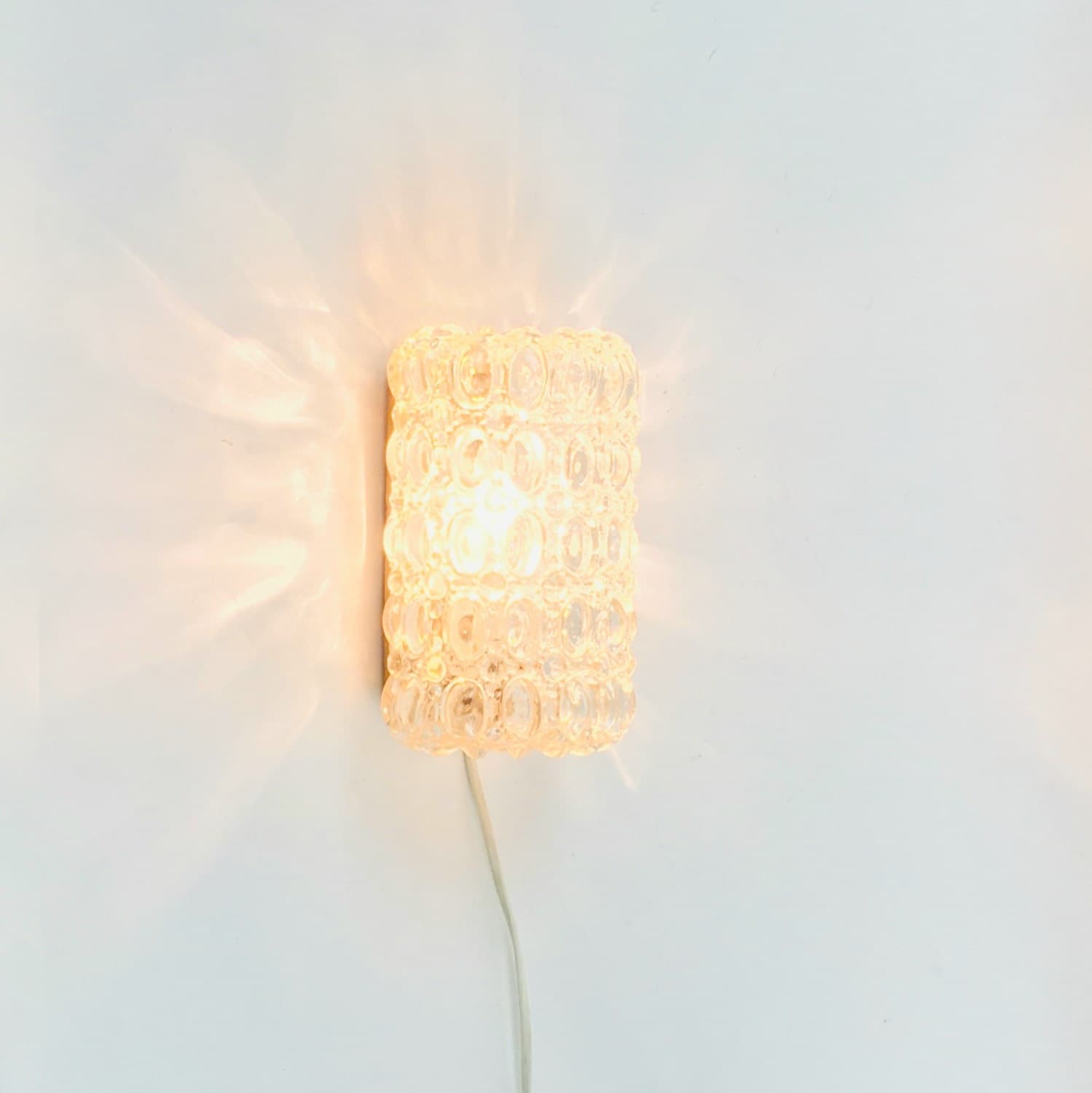 Pair of wall sconces Sirius, yellow glass, by H. Tynell, Limburg, Germany, 1960s. - 390432
