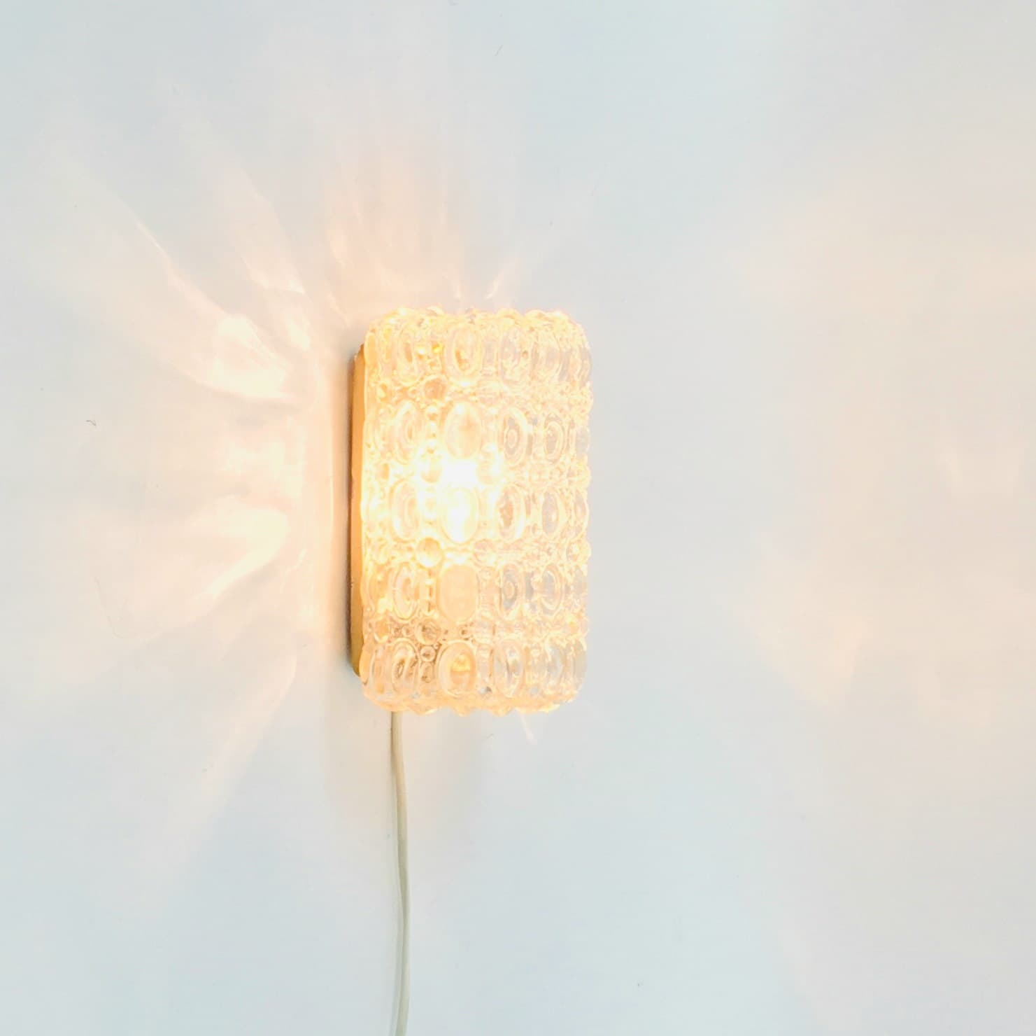 Pair of wall sconces Sirius, yellow glass, by H. Tynell, Limburg, Germany, 1960s. - 390433