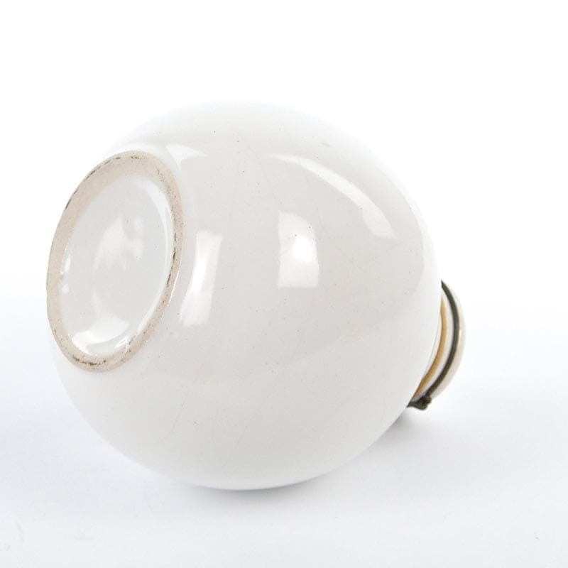 Tea container, white grey ceramic, gold brass, Germany, 1960s. - 390500