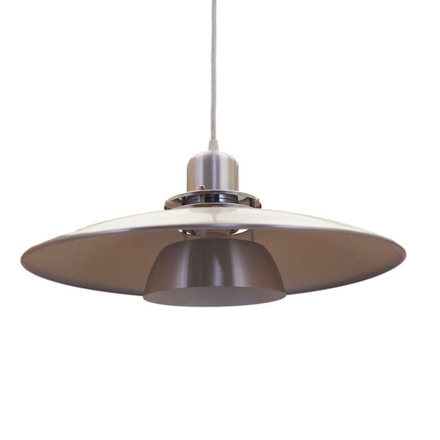 Pendant Lamp, silver metal, Denmark, 1970s. - DIMENSION
