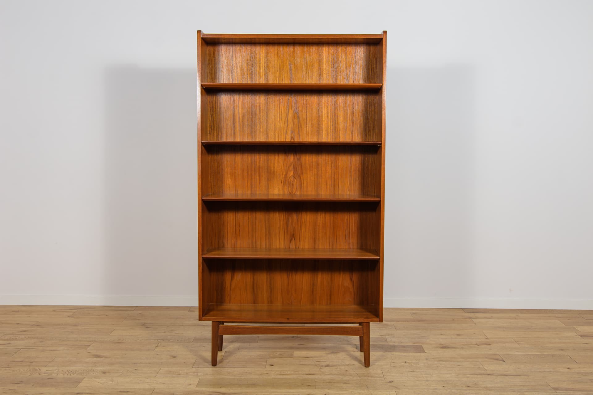 Bookcase, brown teak, by J. Sorth, Bornholms Møbelfabrik, Denmark, 1960s. - 390637