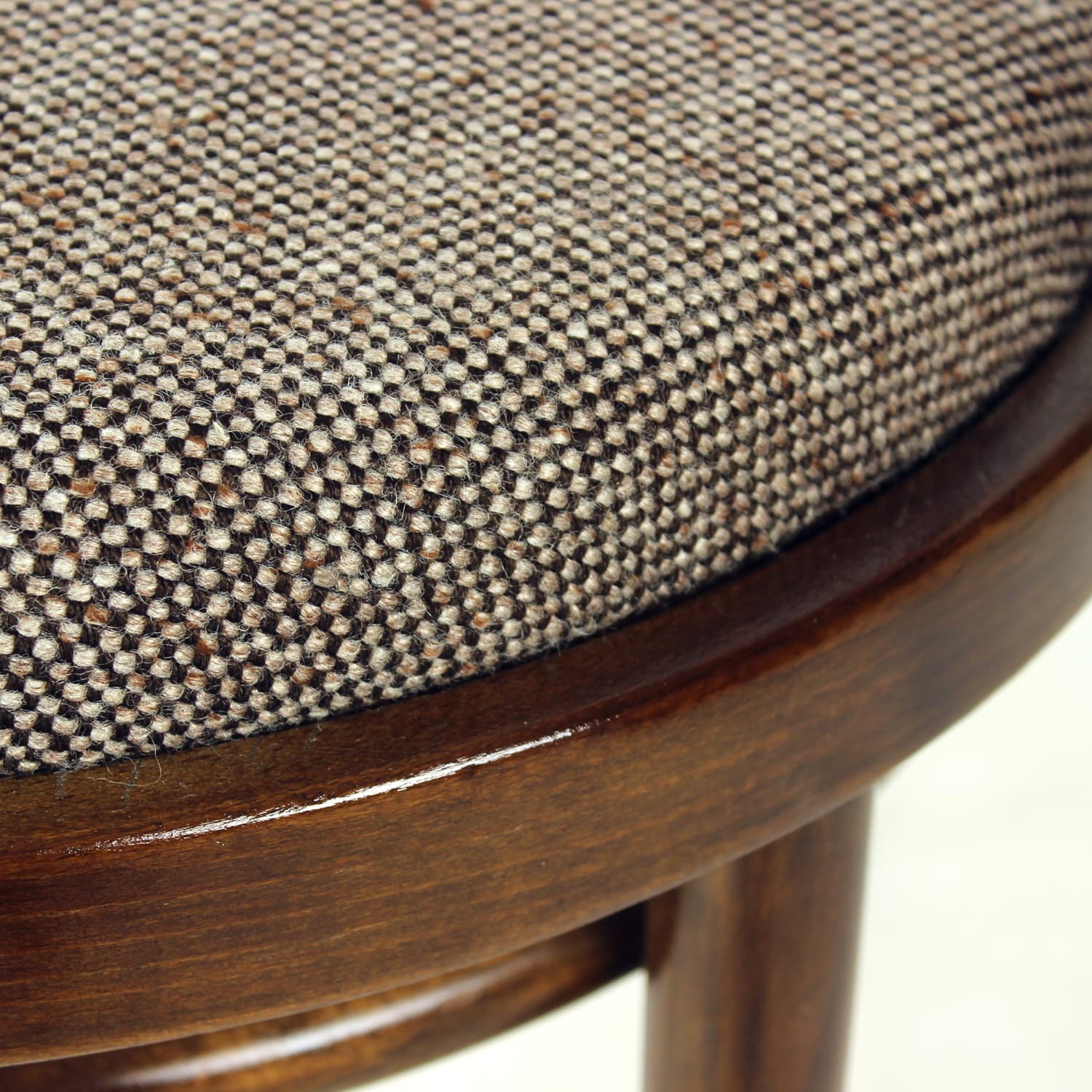 Armchair No. 30, brown beech, grey wool, TON, Czechoslovakia, 1960s - 390668