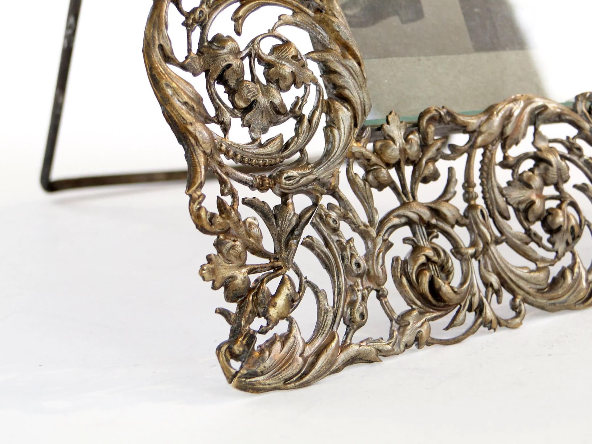 Standing photo frame, silver, brass, Poland, 19th c. - 28910