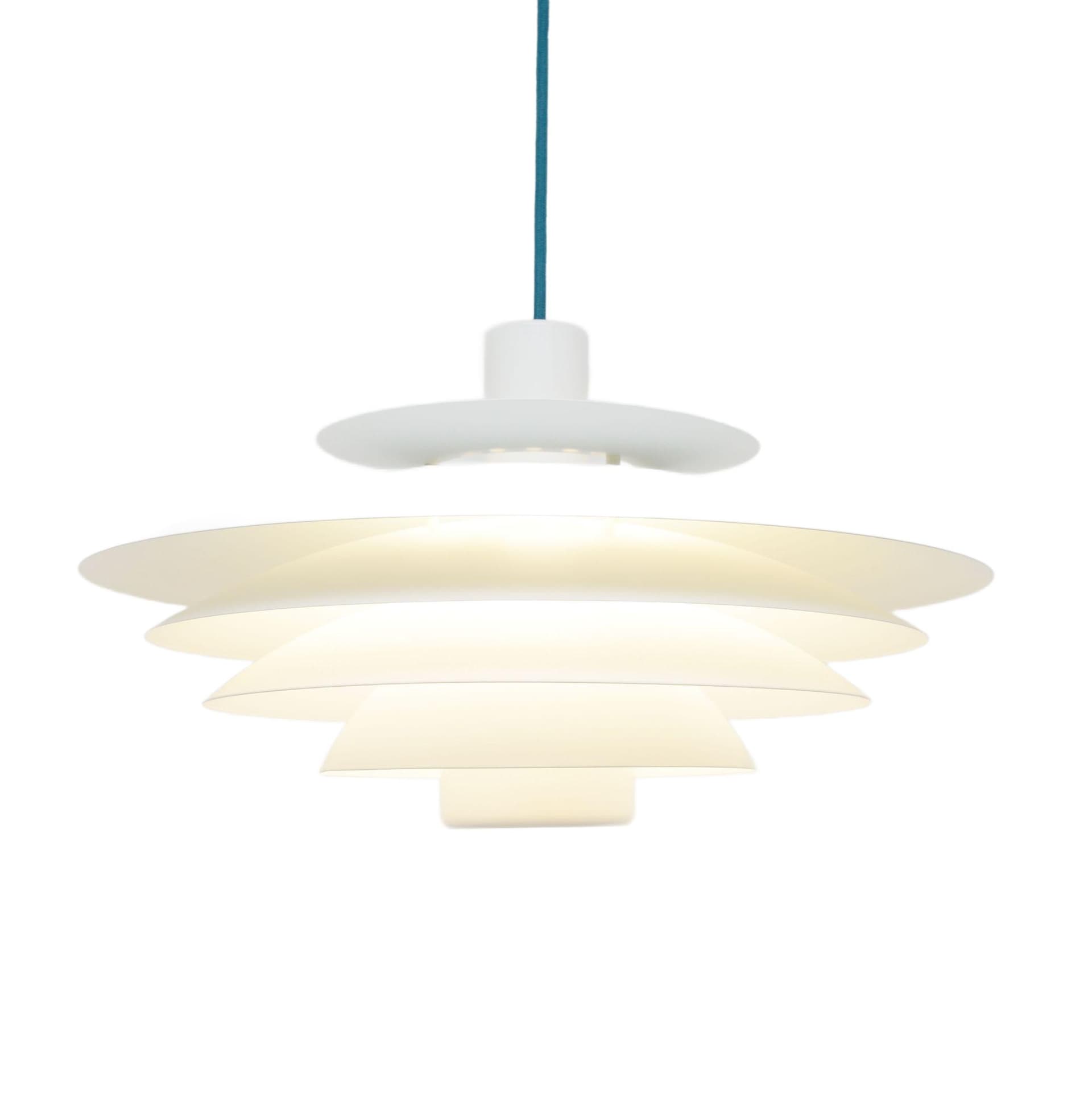Pendant lamp Form Light, white metal, Denmark, 1970s.