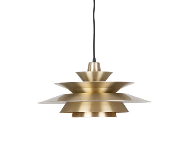 Pendant Lamp Trava, gold, metal, by C. Thore, Granhaga Metallindustri, Sweden, 1960s. - DIMENSION