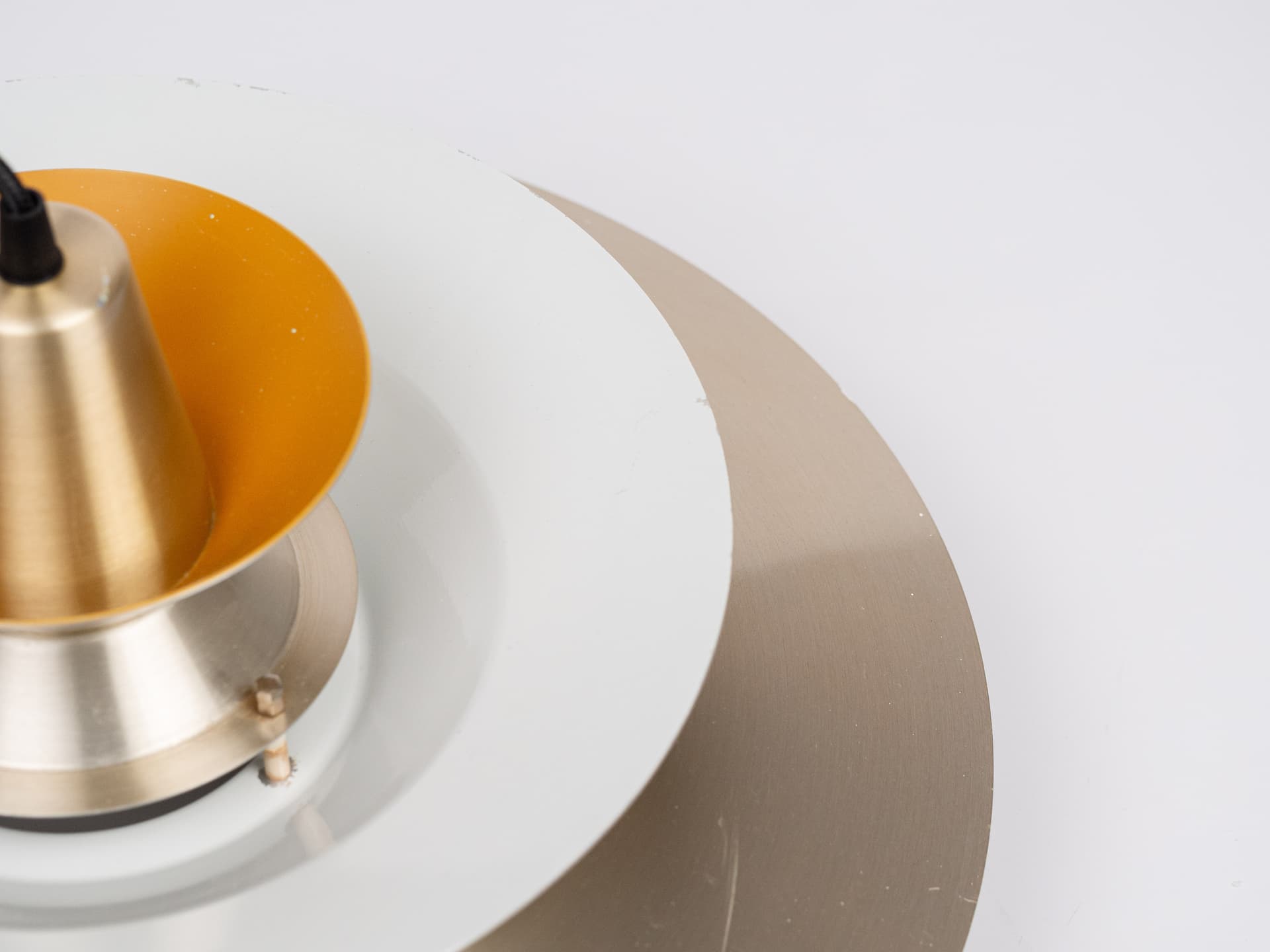 Pendant Lamp Trava, gold, metal, by C. Thore, Granhaga Metallindustri, Sweden, 1960s. - 391231