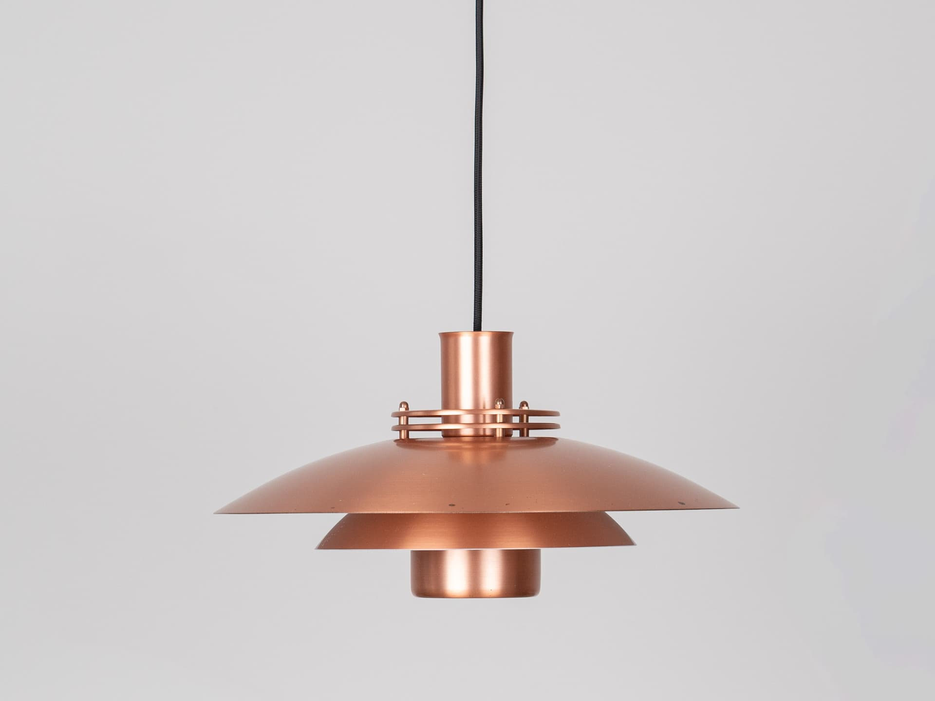 Pendant lamp, Form Light, copper, aluminium, Denmark, 1980s. - 391247
