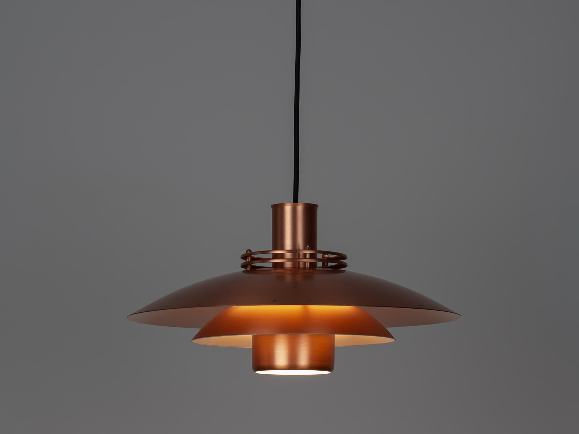 Pendant lamp, Form Light, copper, aluminium, Denmark, 1980s. - 391249