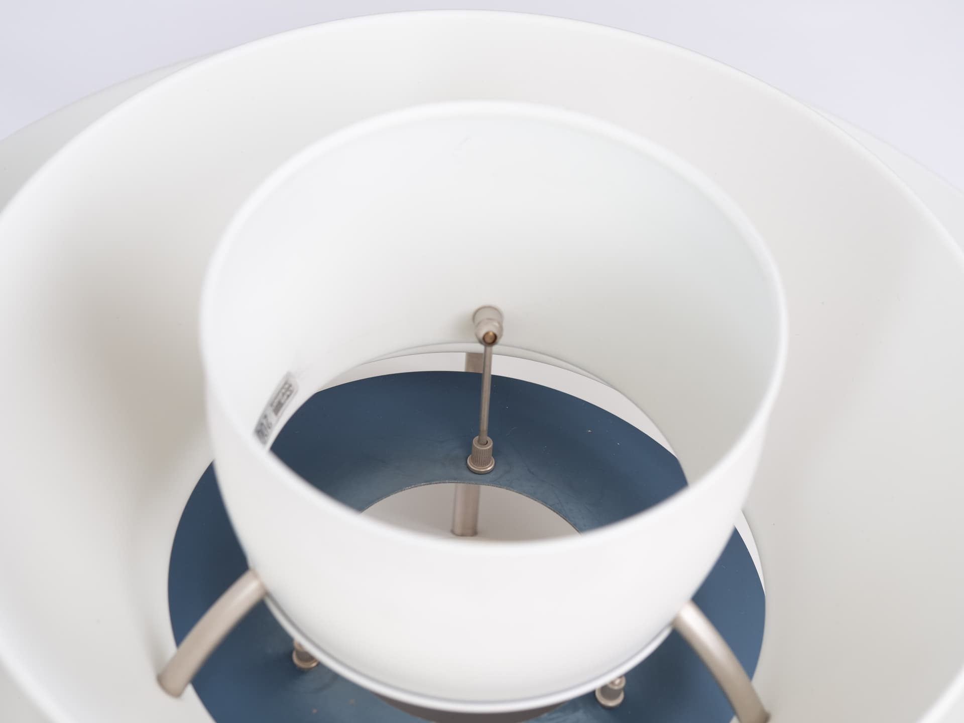 Pendant lamp PH 5-4 1/2 Charlottenborg, white metal, by P. Henningsen, Louis Poulsen, Denmark, 1970s. - 391281
