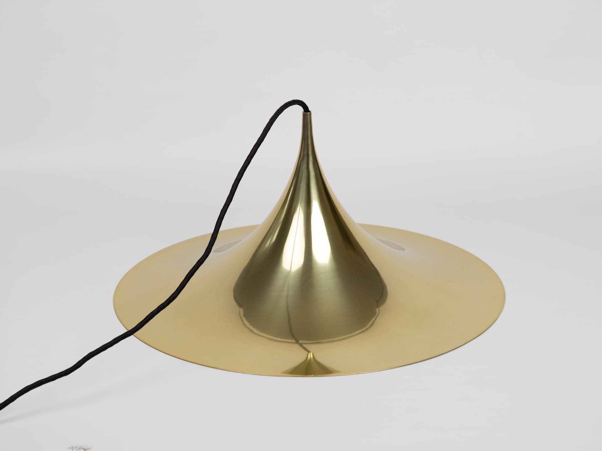 Pendant lamp Semi, gold aluminium, by C. Bonderup, T. Thorup, Fog & Mørup, Denmark, 1960s. - 391360