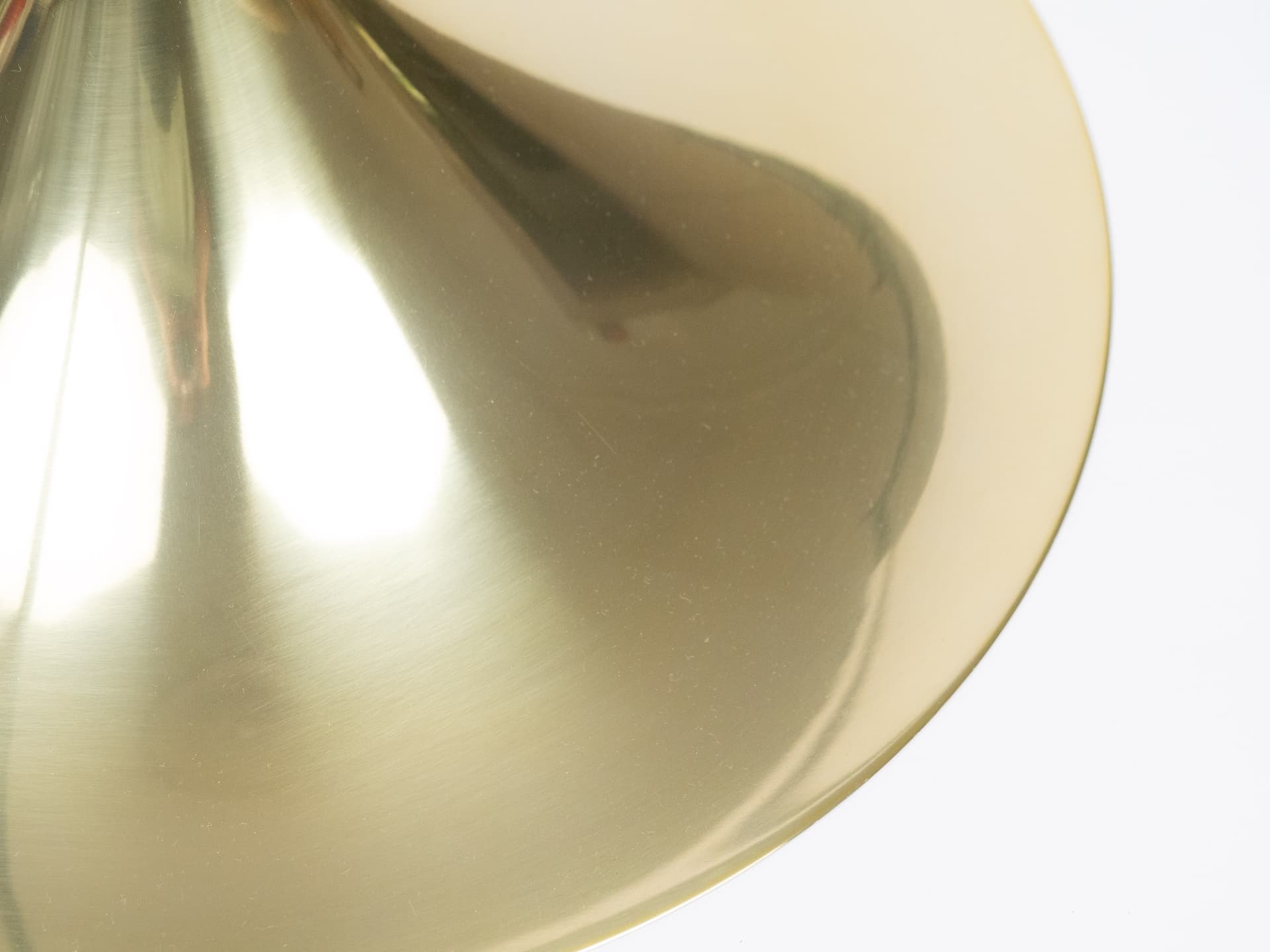 Pendant lamp Semi, gold aluminium, by C. Bonderup, T. Thorup, Fog & Mørup, Denmark, 1960s. - 391365