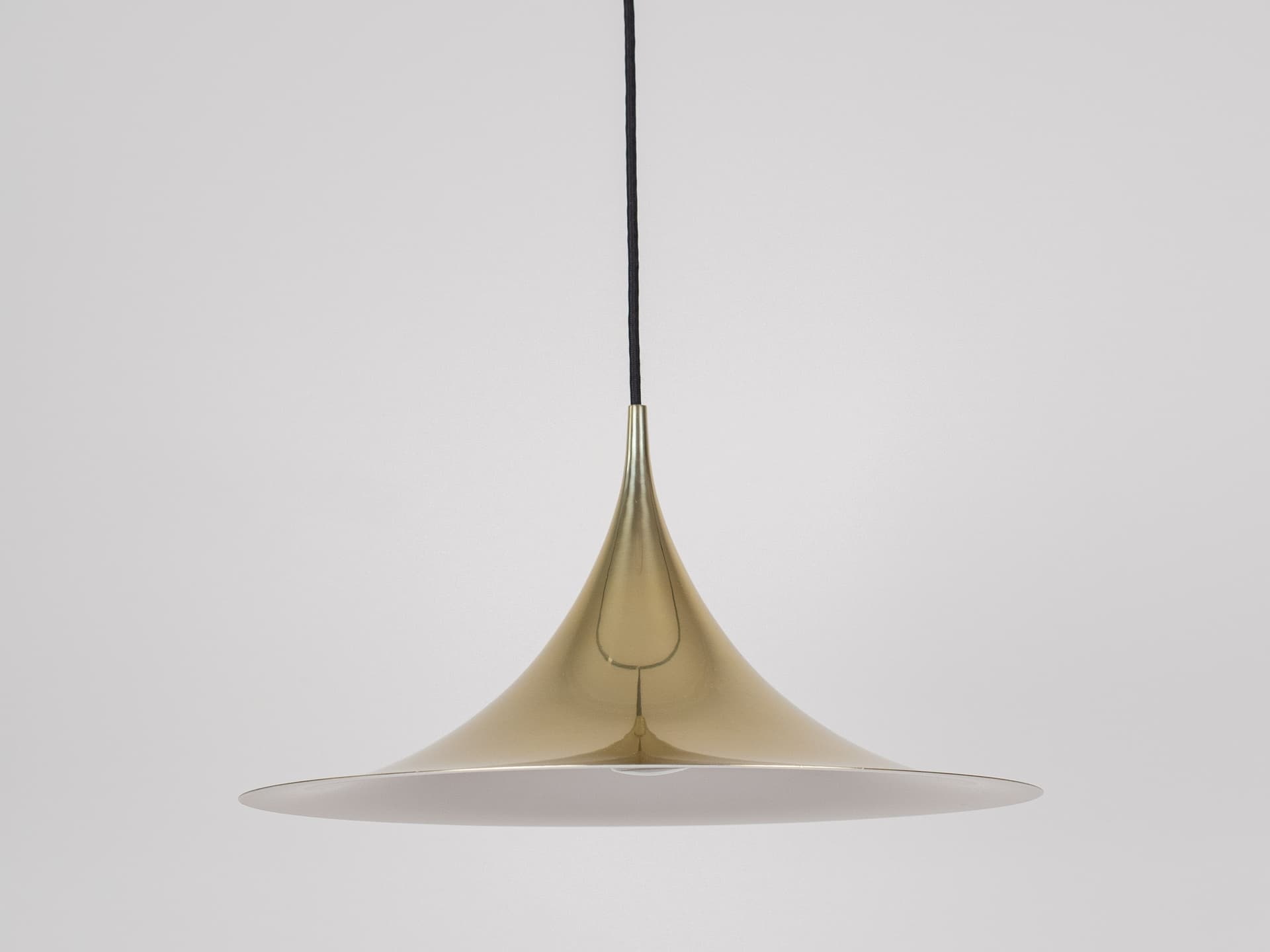 Pendant lamp Semi, gold aluminium, by C. Bonderup, T. Thorup, Fog & Mørup, Denmark, 1960s. - 391359