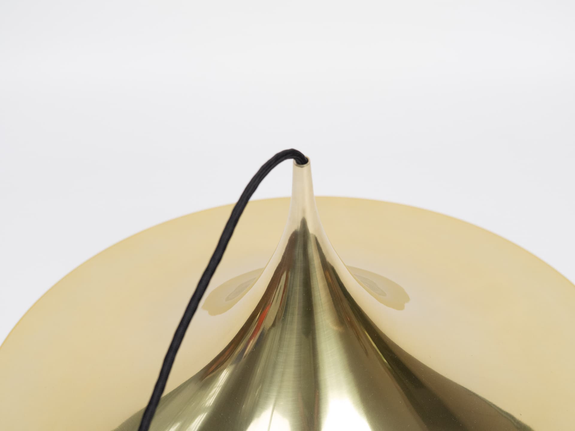 Pendant lamp Semi, gold aluminium, by C. Bonderup, T. Thorup, Fog & Mørup, Denmark, 1960s. - 391363