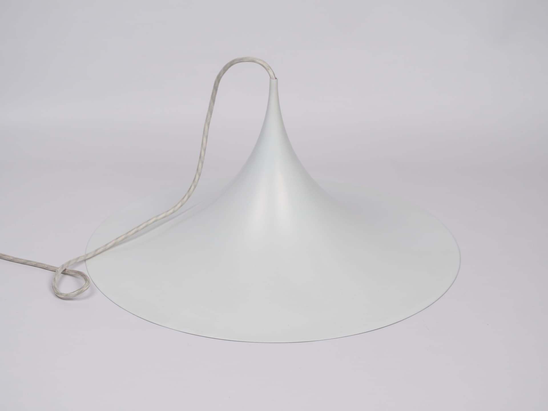 Pendant lamp Semi, white aluminium, Fog & Mørup, Denmark, 1960s. - 391383