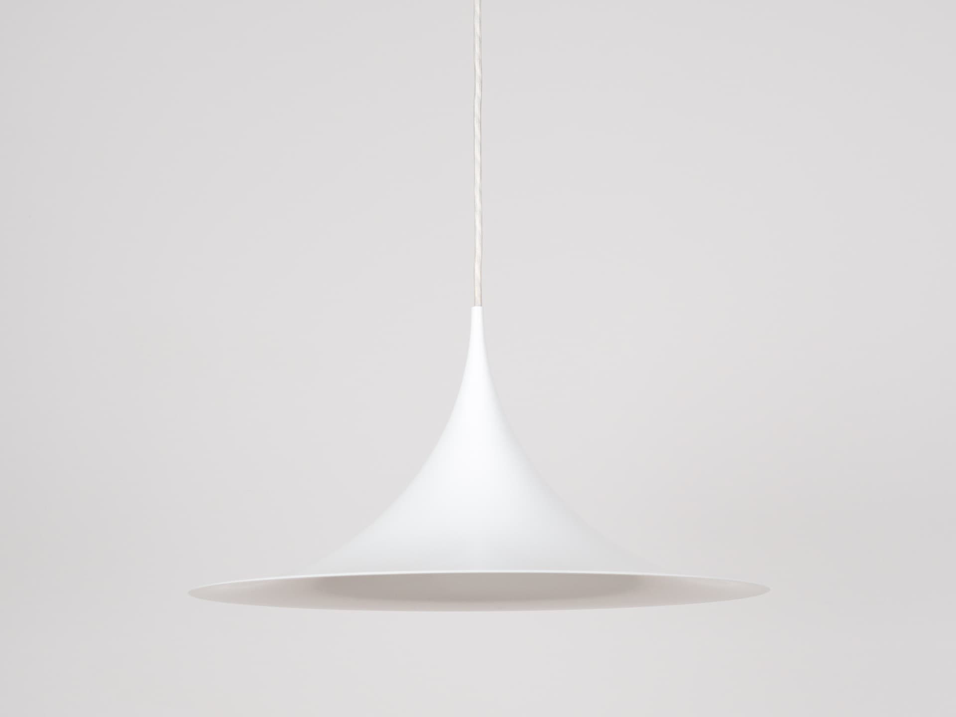 Pendant lamp Semi, white aluminium, Fog & Mørup, Denmark, 1960s. - 391378