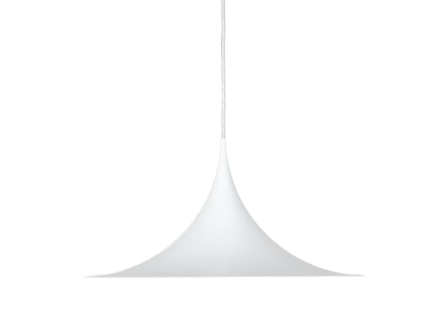 Pendant lamp Semi, white aluminium, Fog & Mørup, Denmark, 1960s. - DIMENSION