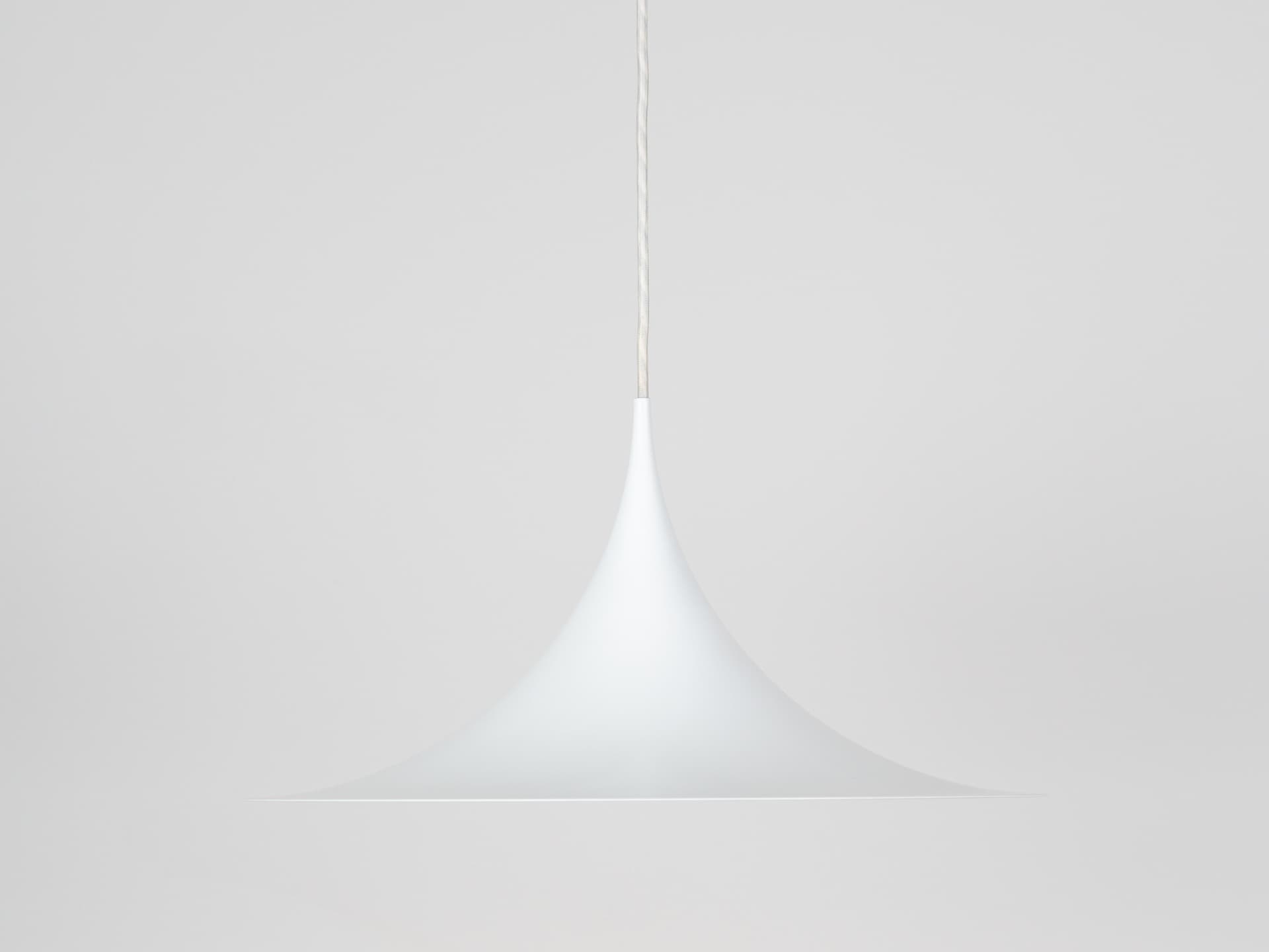 Pendant lamp Semi, white aluminium, Fog & Mørup, Denmark, 1960s. - 391377