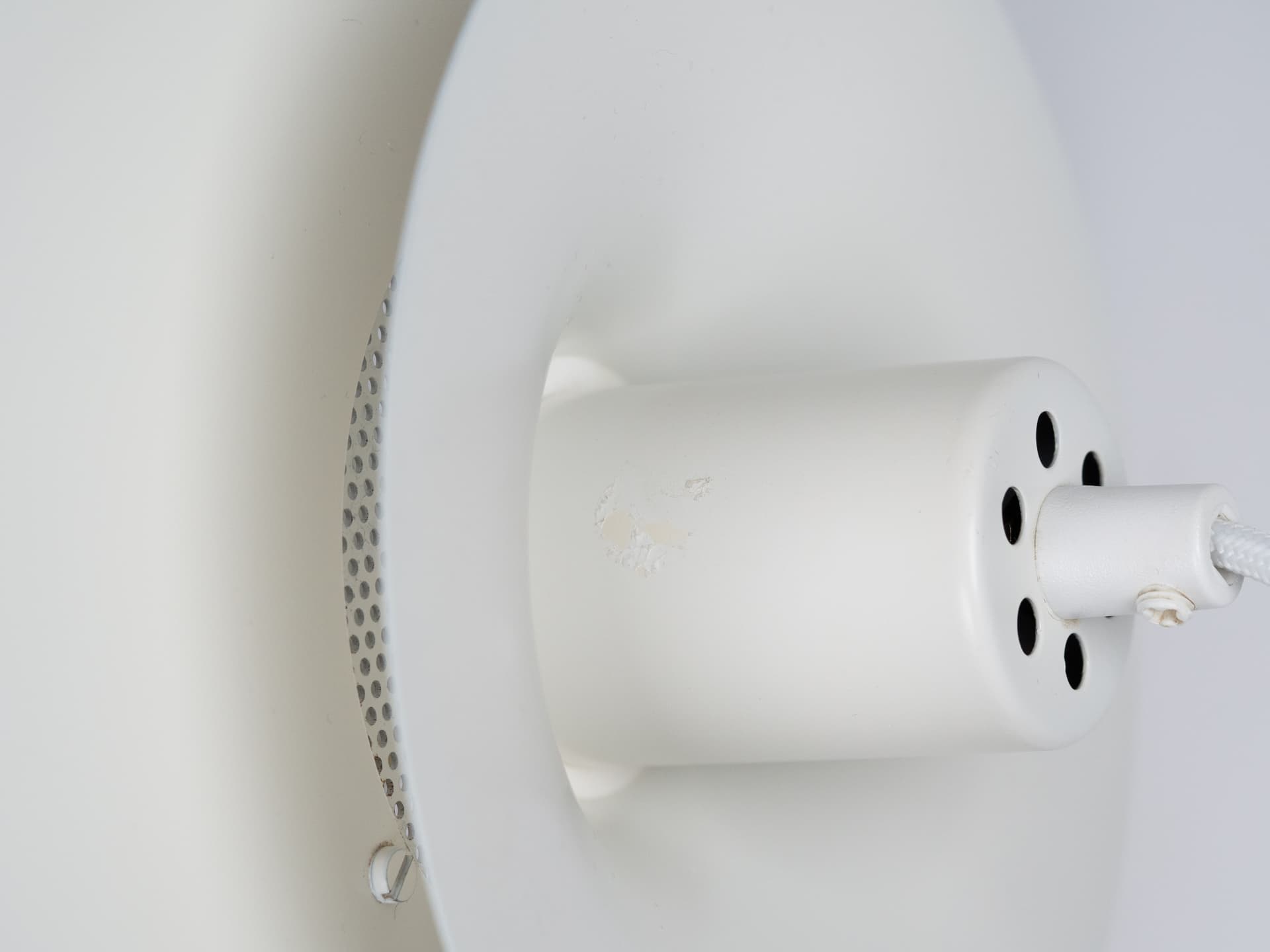Pendant lamp Donau, white aluminium, by K. Wiborg, Jeka, Denmark, 1980s. - 391405