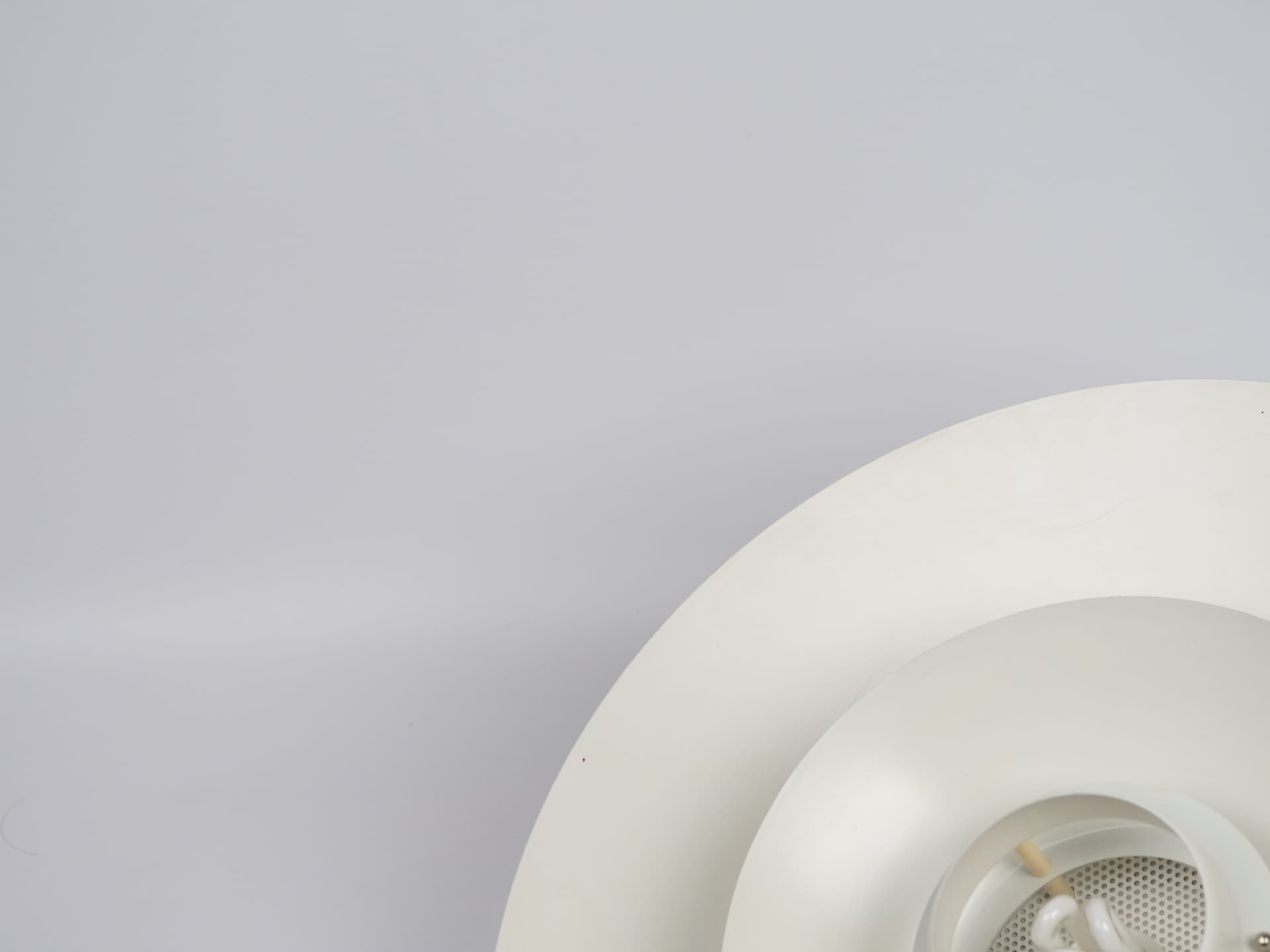Pendant lamp Donau, white aluminium, by K. Wiborg, Jeka, Denmark, 1980s. - 391401