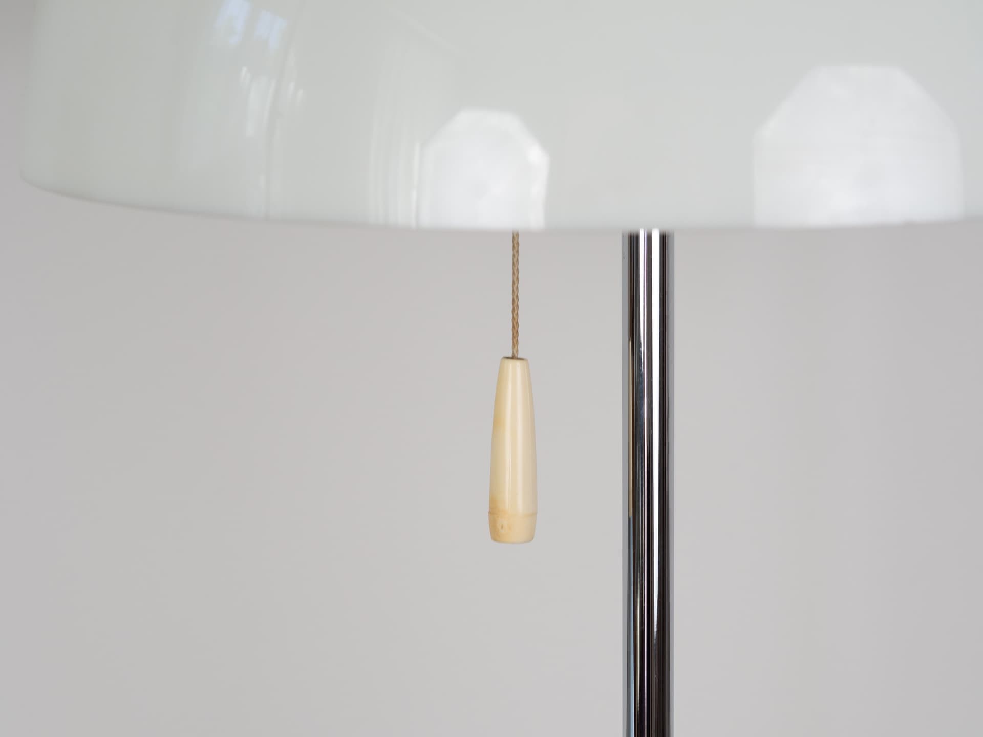 Table lamp Panthella, white, plastic, metal, by V. Panton, Louis Poulsen, Denmark, 1970s. - 391417