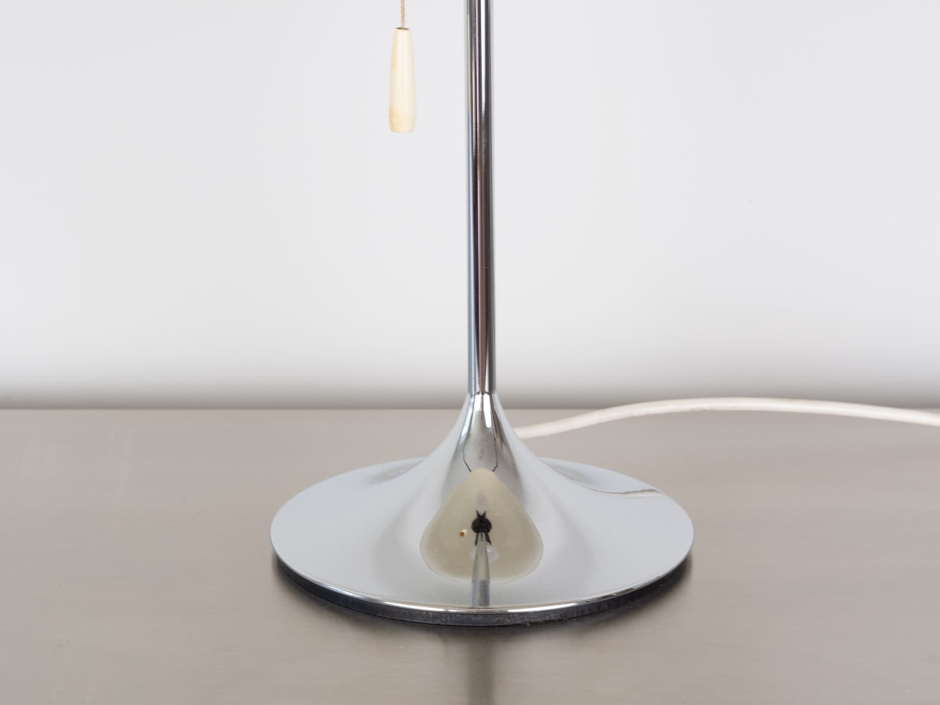Table lamp Panthella, white, plastic, metal, by V. Panton, Louis Poulsen, Denmark, 1970s. - 391416