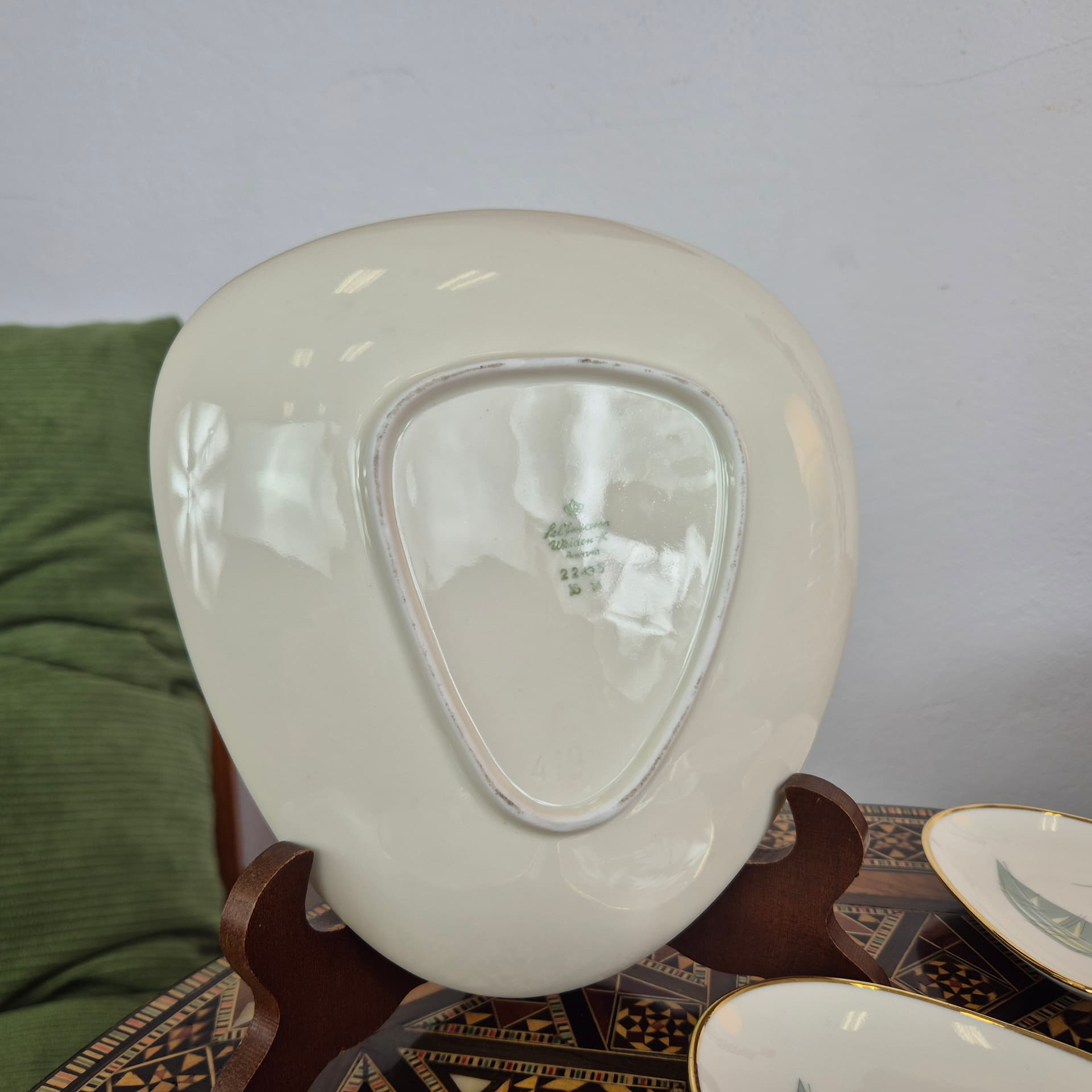 Jam Dish Set, white porcelain, gold trim, Seltmann Weiden, Germany, 1970s. - 391522