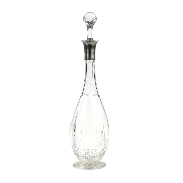 Wine Decanter, Belle Époque, clear crystal, silver, France, 19th c. - DIMENSION