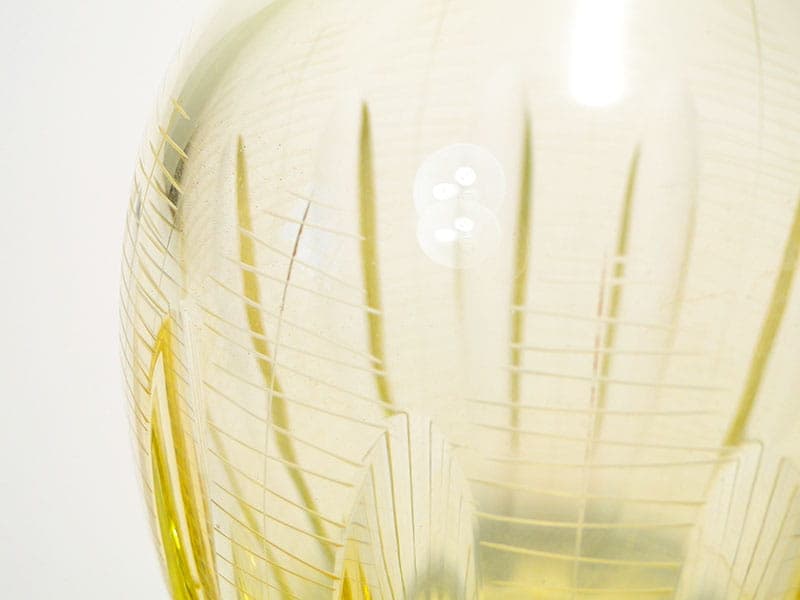 Decanter Beryl, yellow crystal, by I. Pastrankowa, Moser, 1950s - 391689