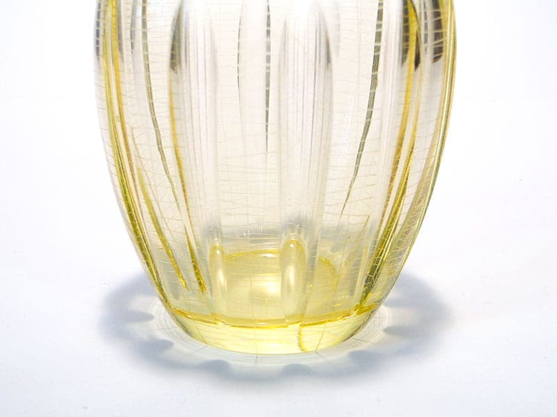 Decanter Beryl, yellow crystal, by I. Pastrankowa, Moser, 1950s - 391686