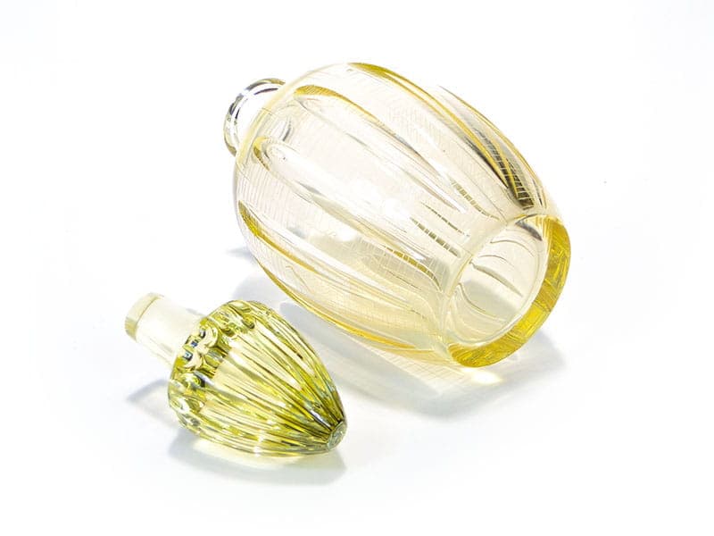 Decanter Beryl, yellow crystal, by I. Pastrankowa, Moser, 1950s - 391690