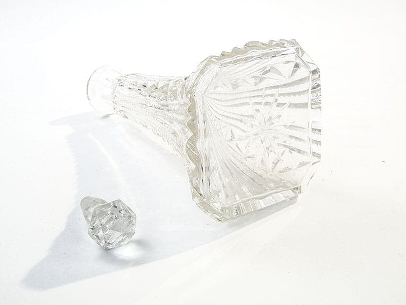 Decanter Art Deco, clear glass, Poland, 1930s - 391700