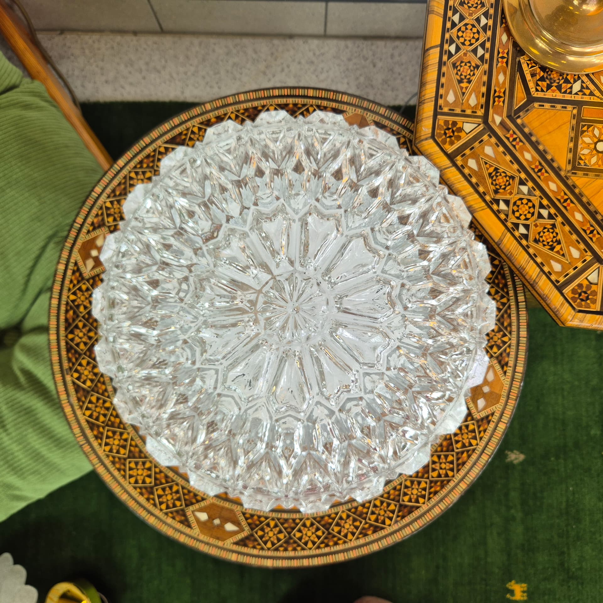Ceiling Lamp Limburg, clear glass, white metal, Germany, 1960s. - 391736