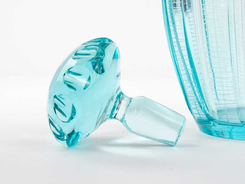 Decanter Beryl, green transparent crystal, by I. Pastrankowa, 1950s - 391743