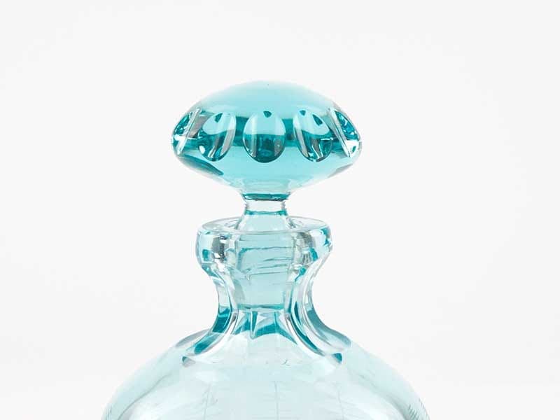 Decanter Beryl, green transparent crystal, by I. Pastrankowa, 1950s - 391748