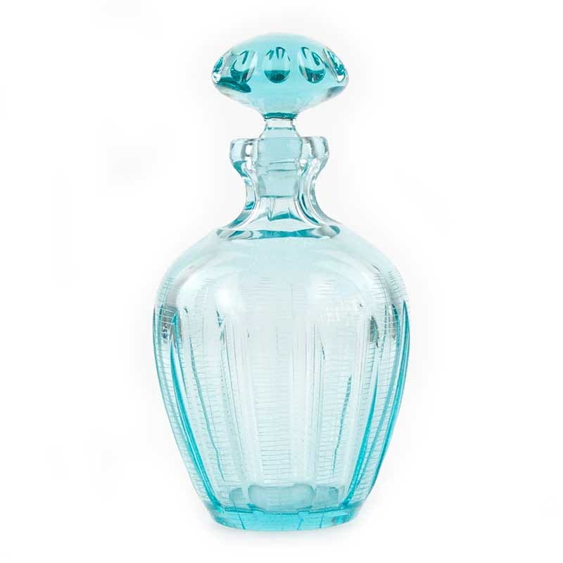 Decanter Beryl, green transparent crystal, by I. Pastrankowa, 1950s