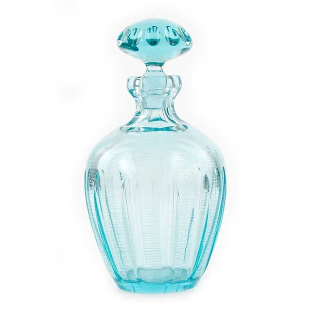 Decanter Beryl, green transparent crystal, by I. Pastrankowa, 1950s - DIMENSION