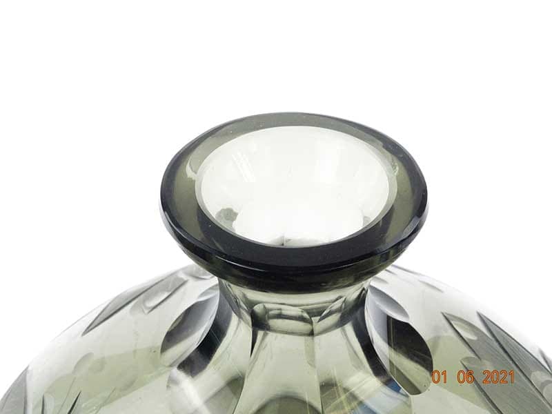 Decanter Art Deco, olive, crystal, France, 1930s - 391815