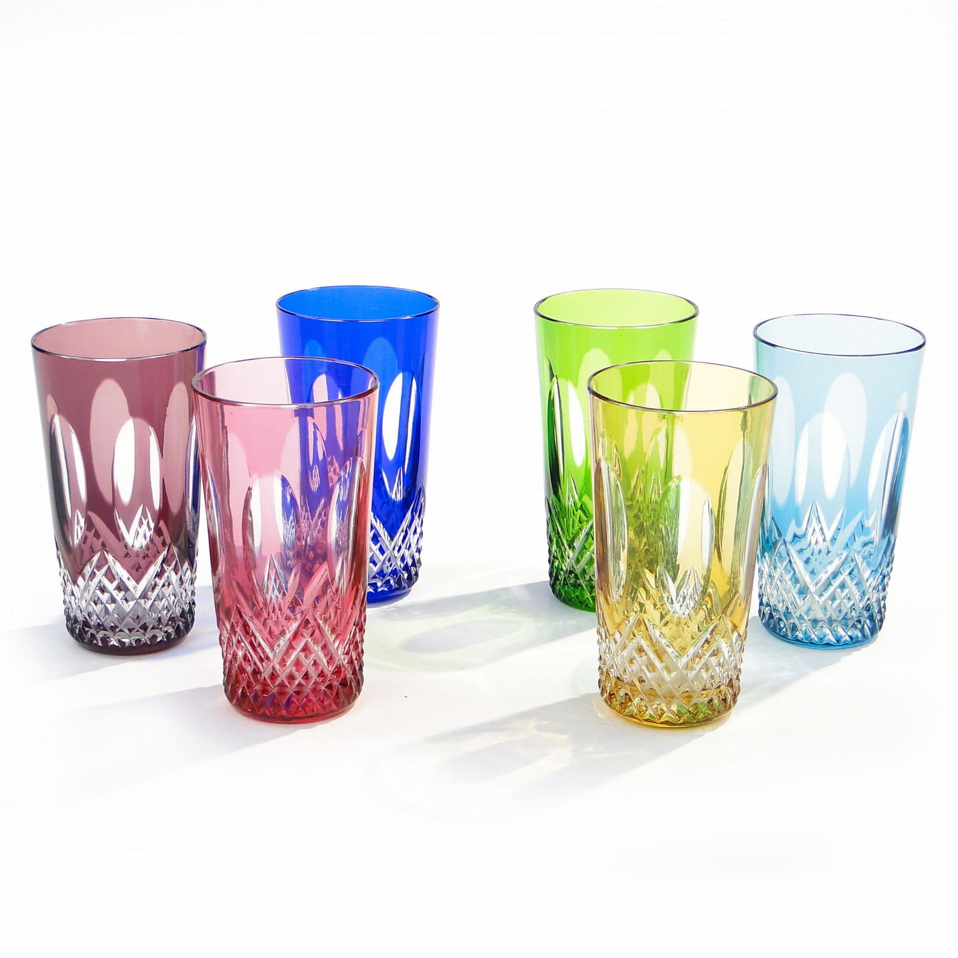 Komplet szklanek art déco, kryształ wielokolorowy, Nachtmann, Niemcy, lata 30. - 392239