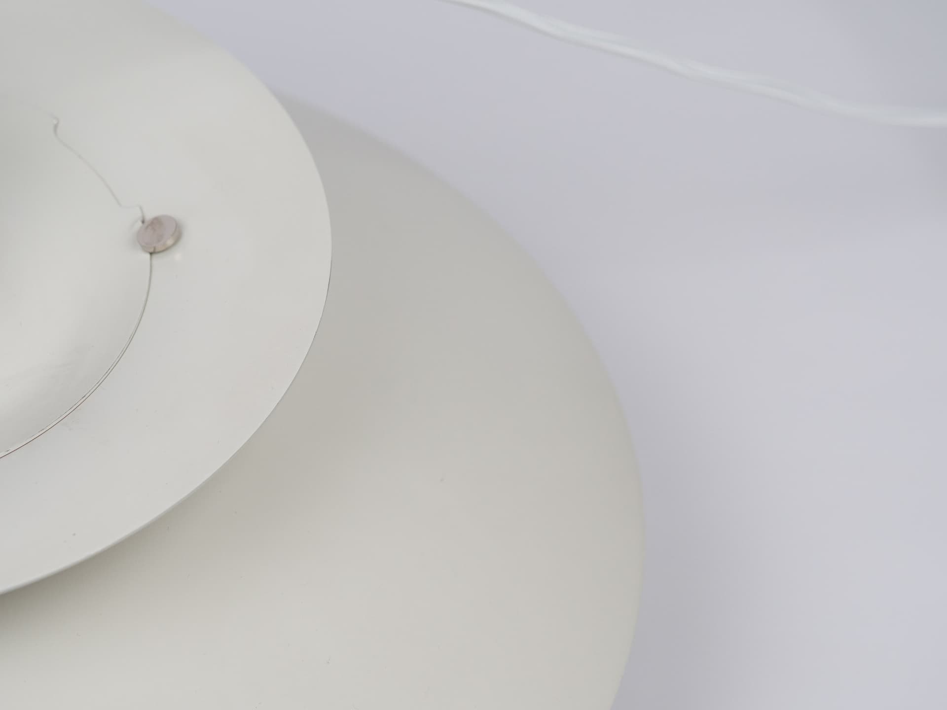 Pendant Lamp PH 5, white, metal, by P. Henningsen, Louis Poulsen, Denmark, 1980s. - 392309