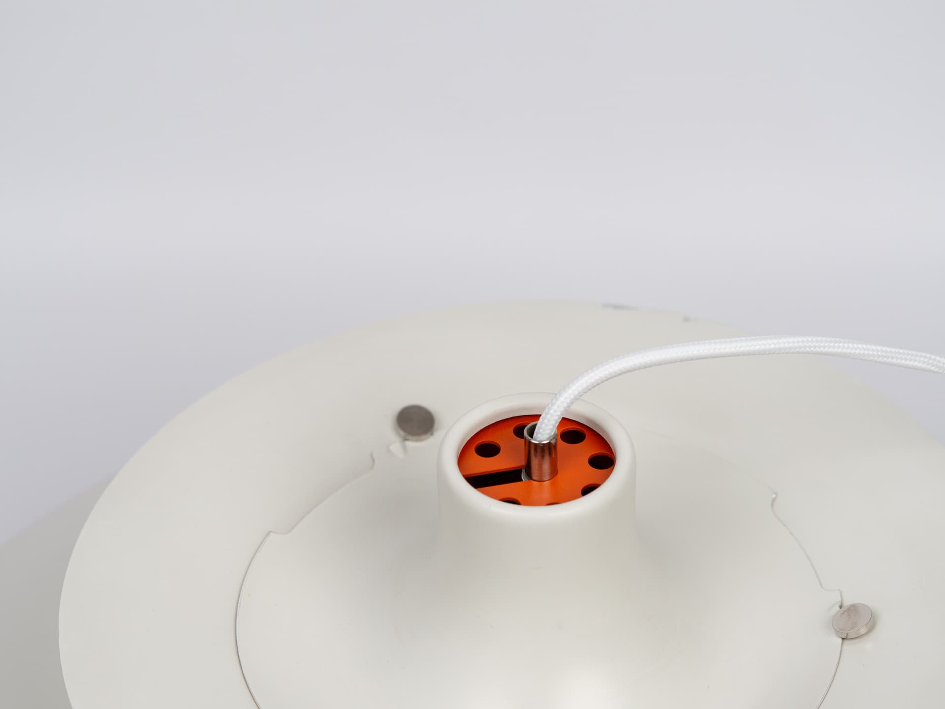Pendant Lamp PH 5, white, metal, by P. Henningsen, Louis Poulsen, Denmark, 1980s. - 392302