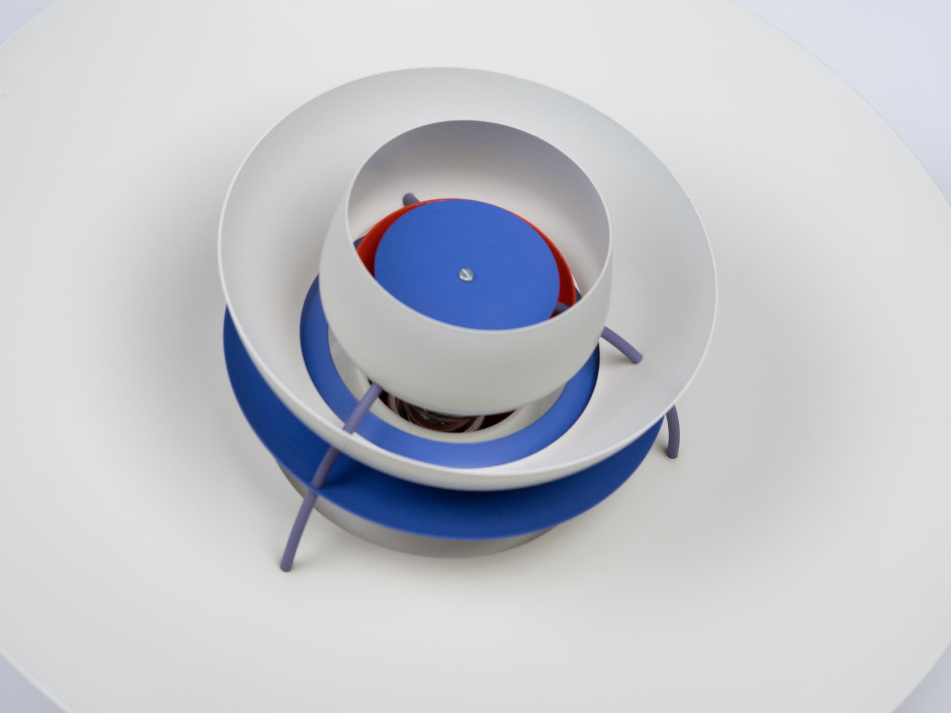 Pendant Lamp PH 5, white, metal, by P. Henningsen, Louis Poulsen, Denmark, 1980s. - 392311