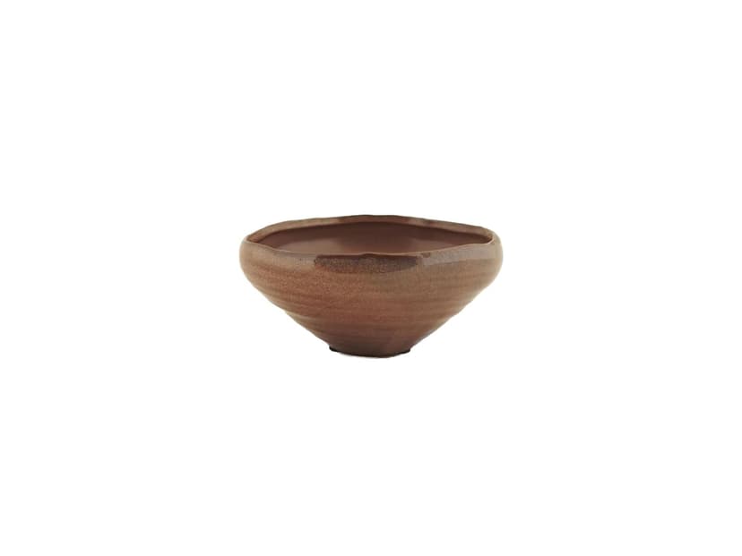 Ceramic bowl, brown, stoneware, Denmark, 1960s