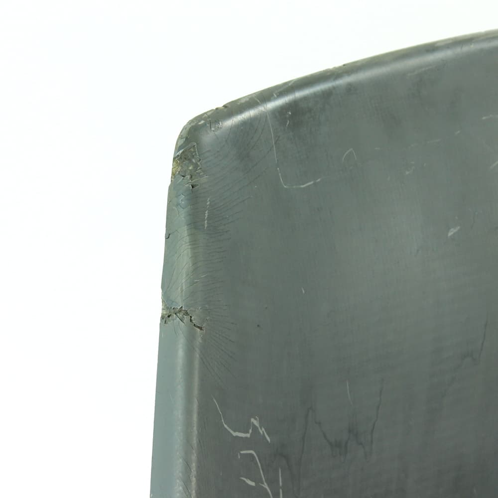 Fotel obrotowy tramwajowy, szary, włókno szklane, metal, proj. M. Navratil, Czechosłowacja, lata 60. - 392362