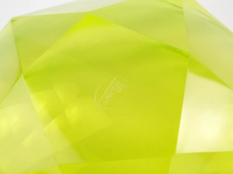 Jardiniere, yellow green crystal, by L. Jaburek, Moser, 21st century - 392471