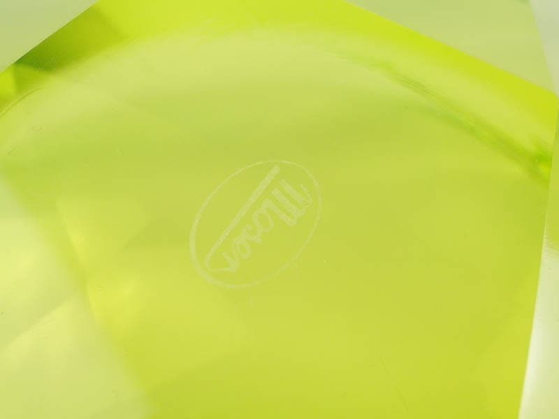 Jardiniere, yellow green crystal, by L. Jaburek, Moser, 21st century - 392479