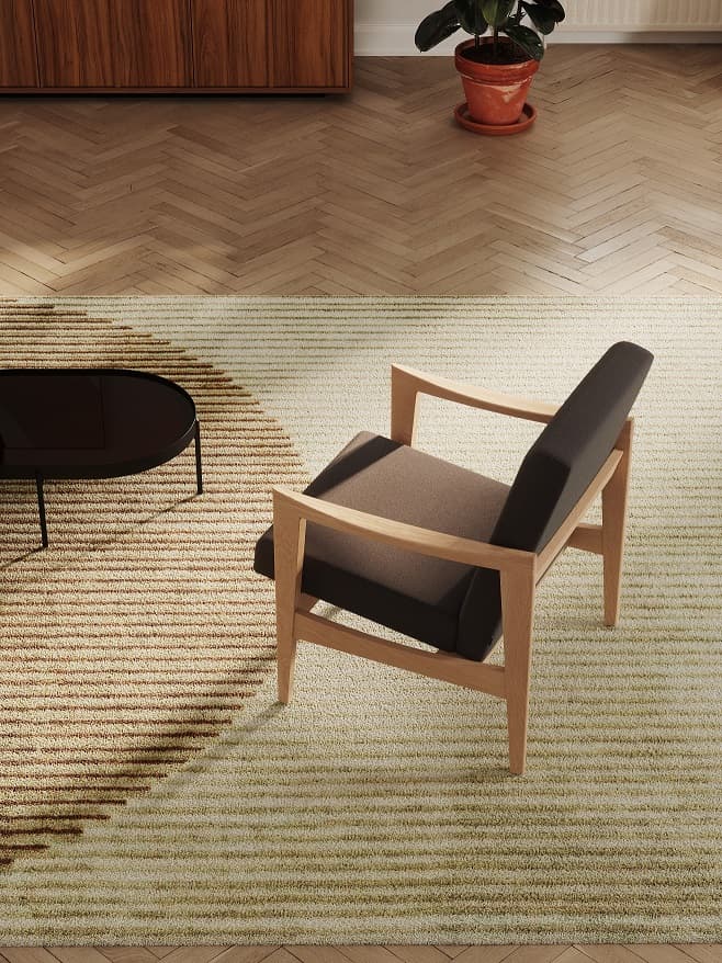 CK57 armchair with an oak frame and Synergy wool upholstery - 3434